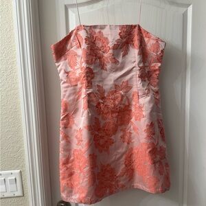 SHEIN Pink and Coral Floral Dress